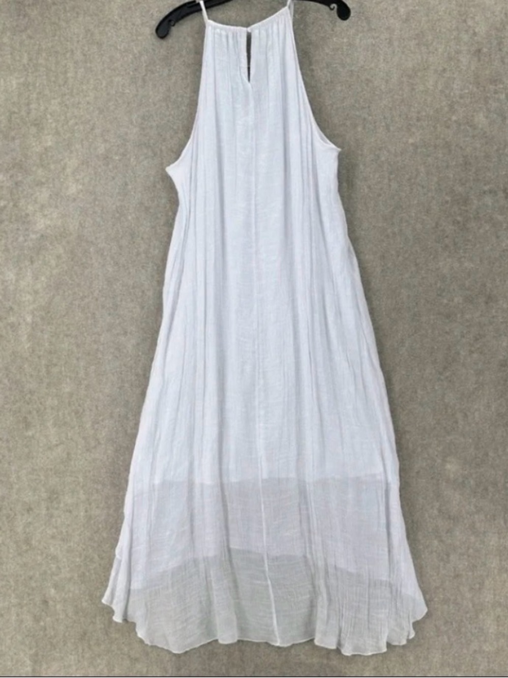Lightweight White Halter Maxi Dress